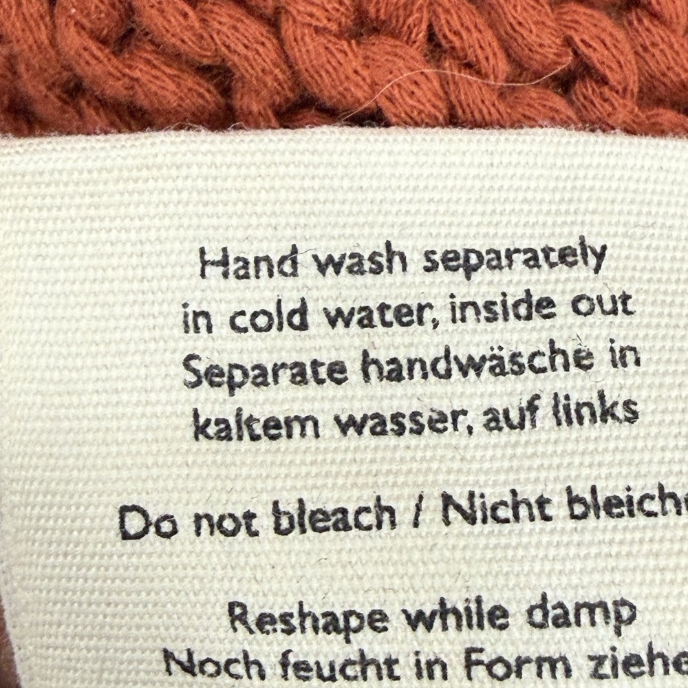 Poetry Womens 8 Chunky 100% Cotton Knit Sweater Rust Orange Long Sleeve Pullover - Picture 11 of 12